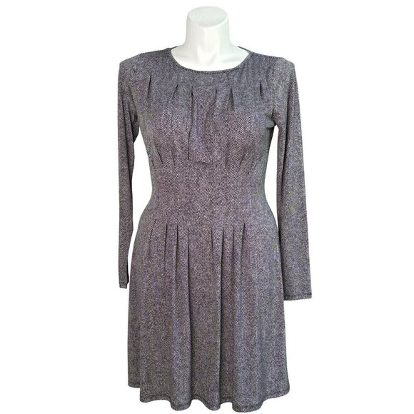 MICHAEL Michael Kors Herringbone-Print Matte-Jersey Dress, Women's Size L - Picture 3 of 12